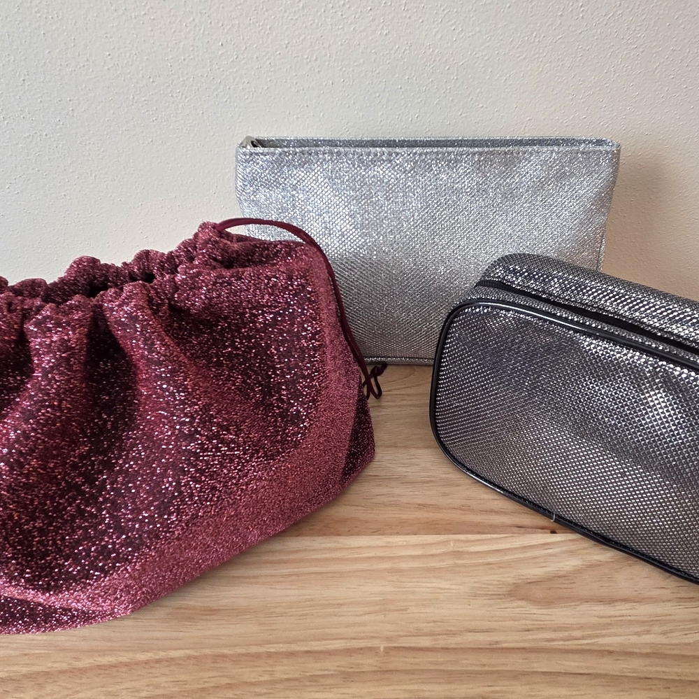 New! Set Of 3 Cosmetic Bags For $10
